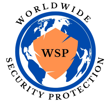 Logo with globe and orange shield labeled WSP.