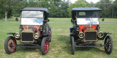 Ernie Spittler's 1914 Roadster and Jacque White's 1913 Touring