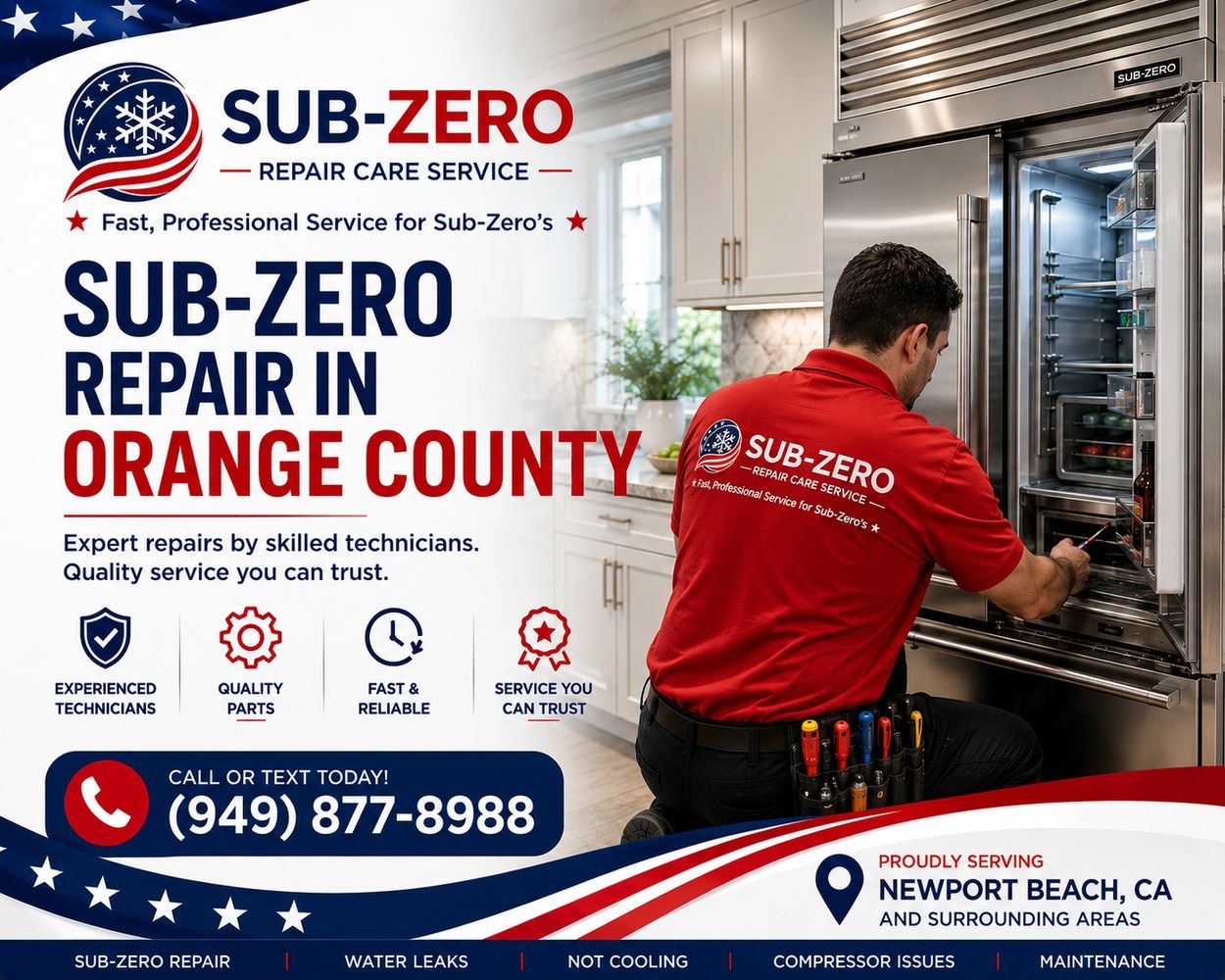 Expert Sub-Zero repair and maintenance in Orange County. Reliable service and quality workmanship.