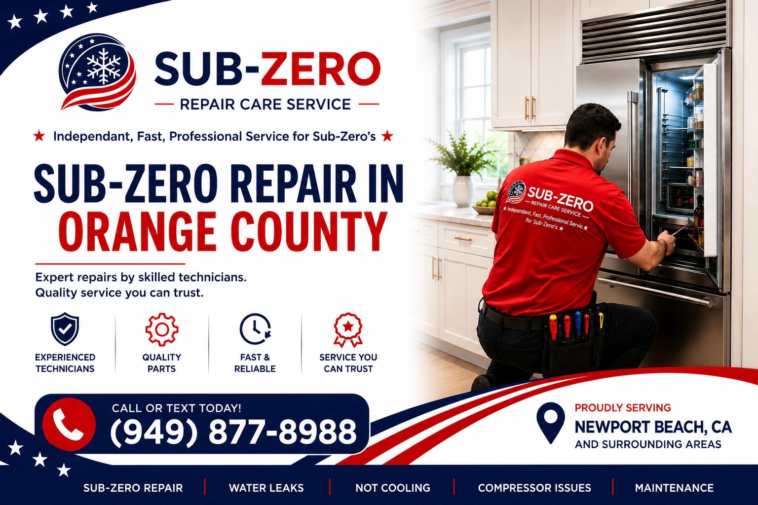 Professional Sub-Zero refrigerator repair by Sub-Zero Repair Care Service.