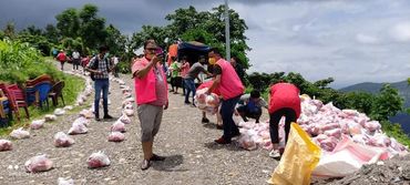 Nepal-Hilfe direkt Verteilung von Hilfsgütern 2021