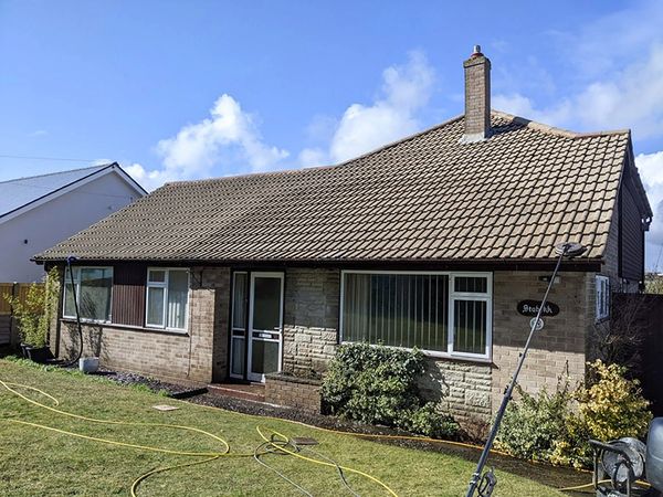 After image of a roof steam cleaning job in St Margaret's Bay, Kent.