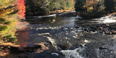 Rushing water at Bog River Falls in the Adirondacks