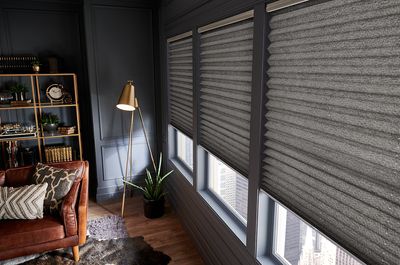 room darkening pleated shade