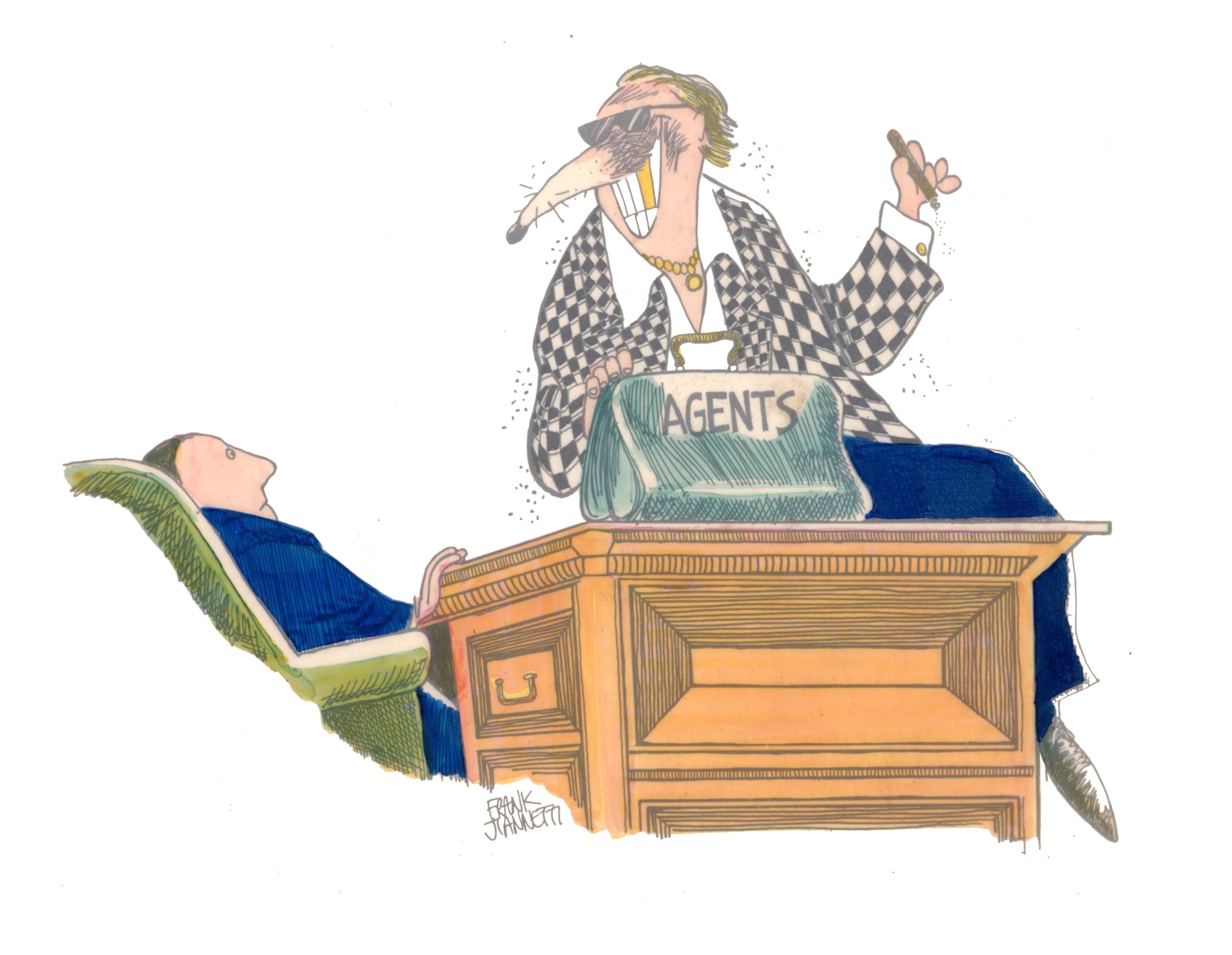 Agents - newspaper editorial art