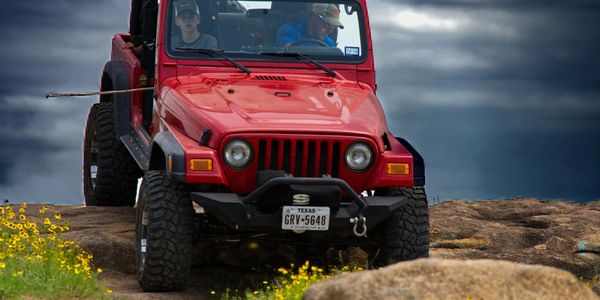 Jeep at Wolf Caves