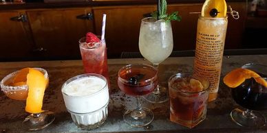 Cocktails from New Orleans cooking school, Casa Pelican