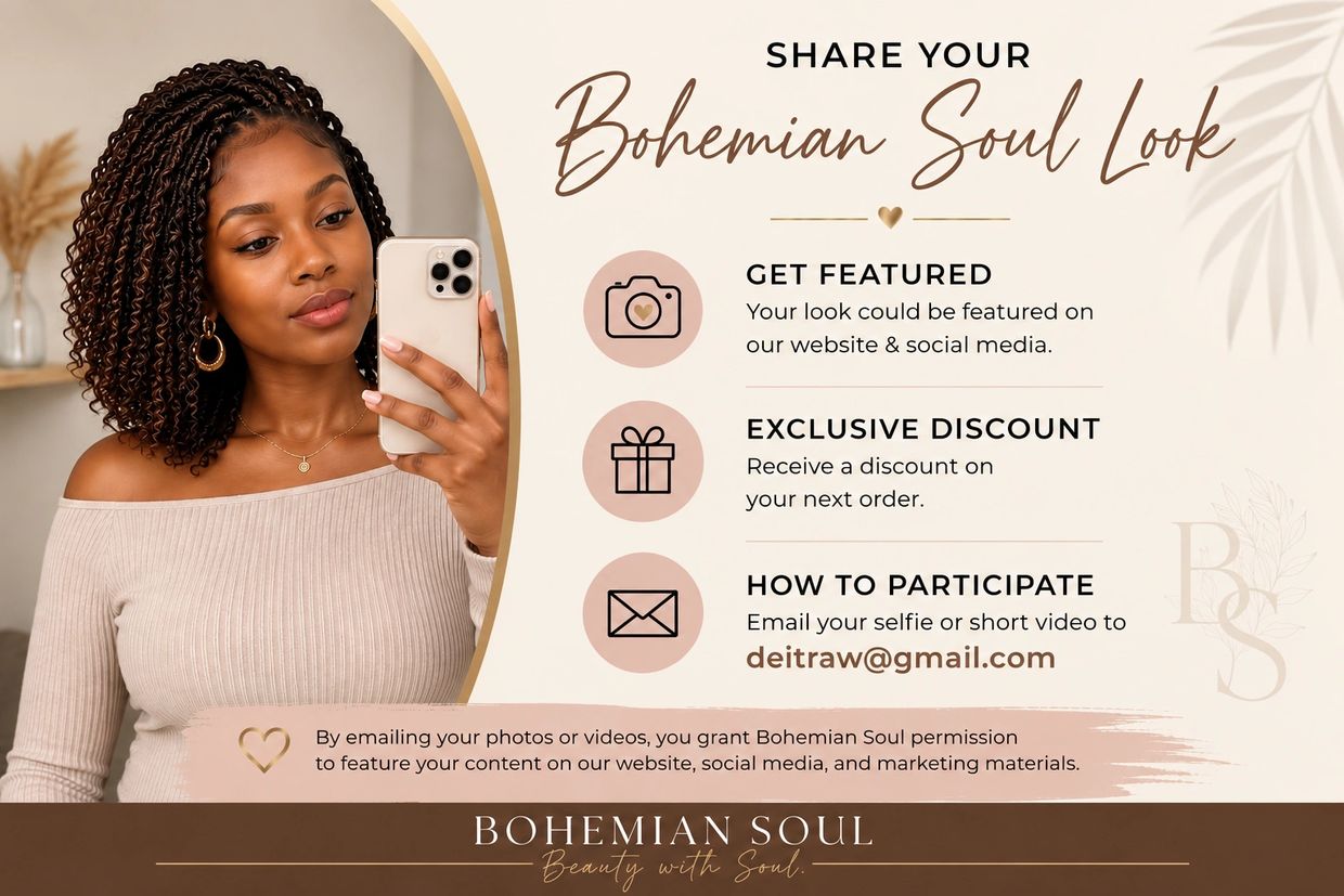 Share your Bohemian Soul look and get featured with discounts.