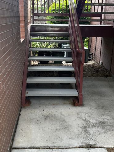 Clean concrete stairs