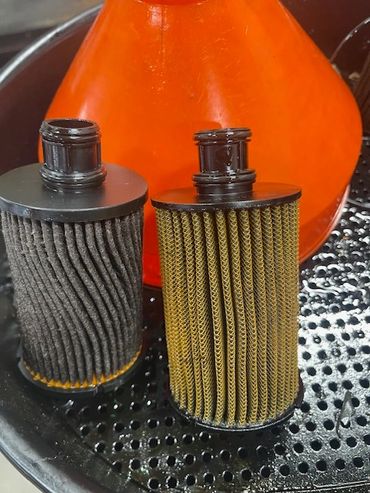 New vs used oil filter comparison