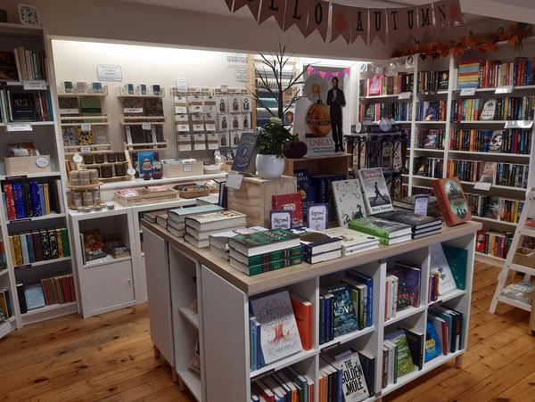 Inside front room of The Wonky Tree Bookshop