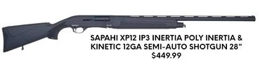 Action Typ: Semi Auto Inertia Driven
Mag Cap: 4
Barrel Length: 28"
Chamber: 3"
Barrel Test: 1400 bar