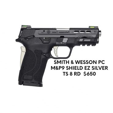 Brand: Smith & Wesson
Model: M&P Shield EZ Performance Center M2.0 9MM
Type: Pistol: Semi-Auto
Calib