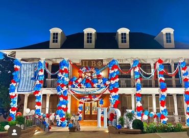 rush balloons, bid day balloons, sorority balloons, bid day decor, large scale balloons