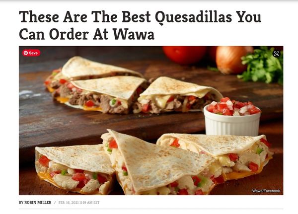Wawa quesadillas