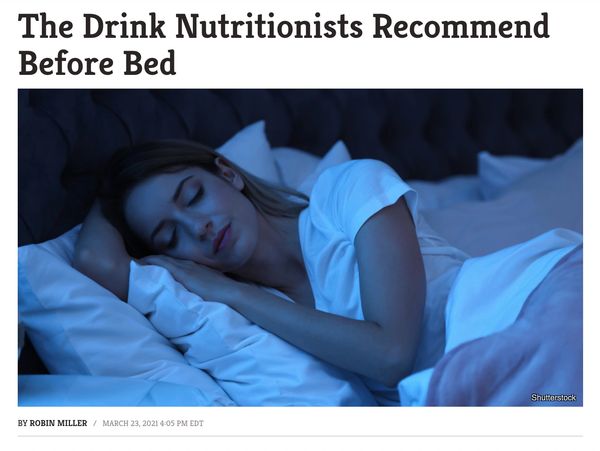 The Drink Nutritionists Recommend Before Bed