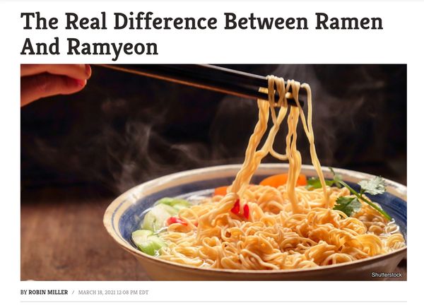 The Real Difference Between Ramen And Ramyeon