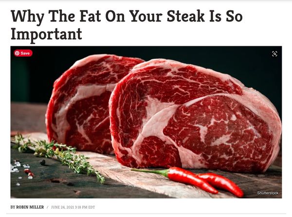 Why the fat on your steak is so important