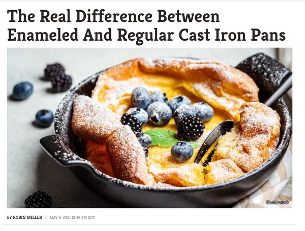 The real difference between anameled and regular cast iron pans