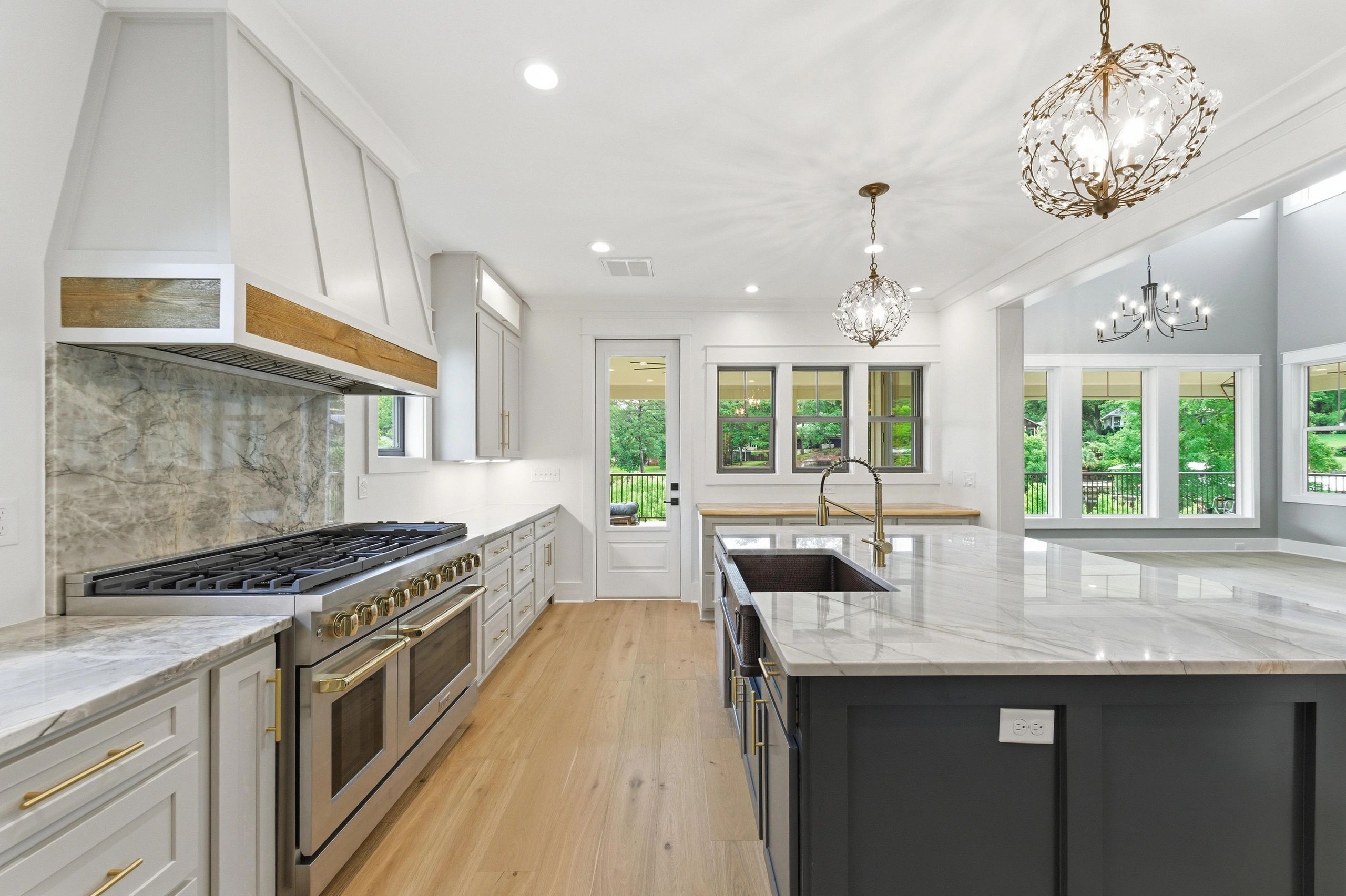 Kitchen view from a recent Baldwin county new construction shoot.