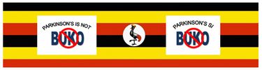 Parkinson's Si Buko logo on Ugandan flag