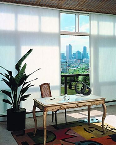Large white window shades