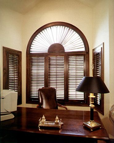 Brown shutters for windows