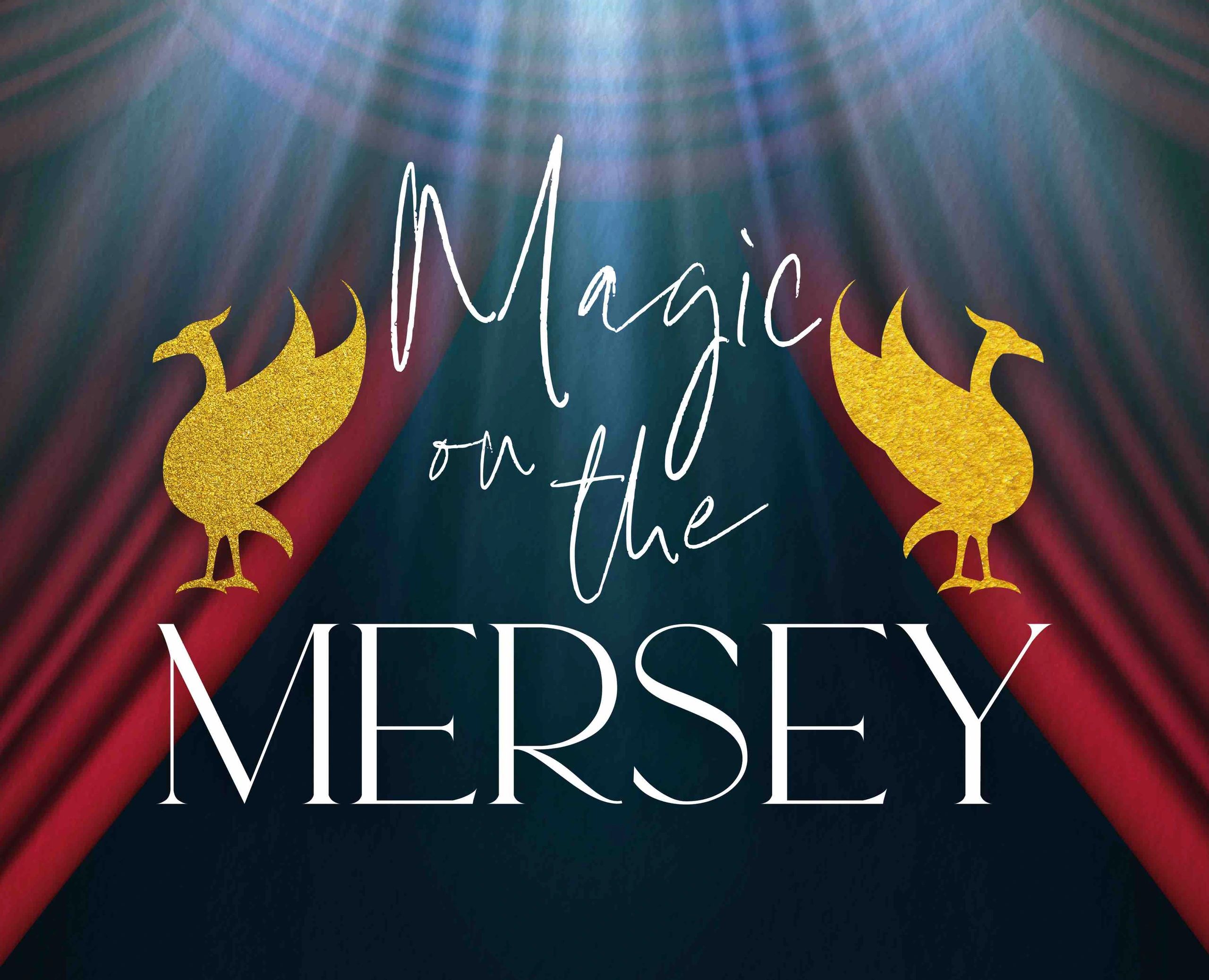The logo for "Magic on the Mersey" in Liverpool, featuring the two iconic Liver birds