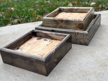 3 affordable dark brown and gray square bird base for taxidermy bird mounts.