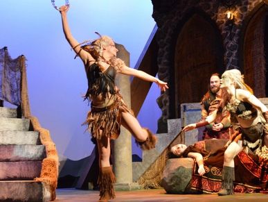 Destiny Jording as Witch Three in Macbeth by Shakespeare. Directed by Robin Berkley at Illinois Cent