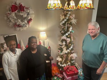 We take care of children's needs by having an Angel Tree at First Lutheran Church Florala, Alabama