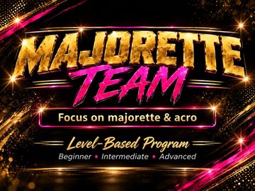 Majorette team program focusing on acro at all levels.