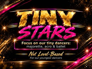Advertisement for Tiny Stars dance program for young dancers.
