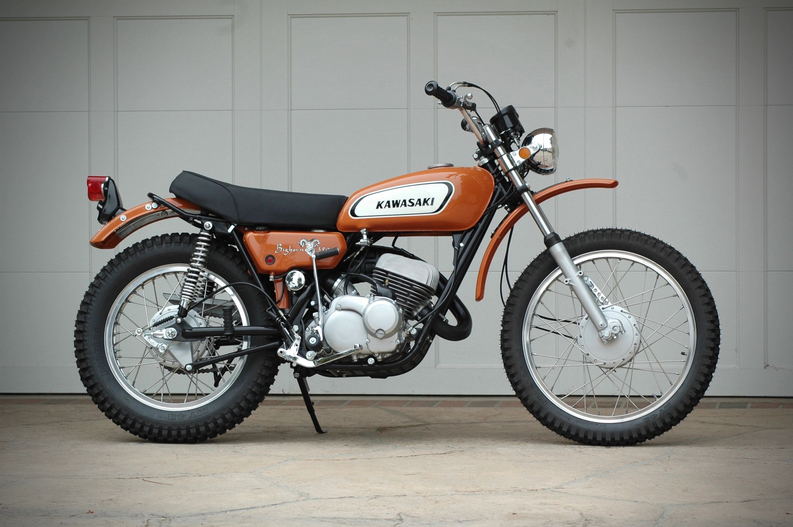 1970 Kawasaki 350 Bighorn restored vintage enduro bike