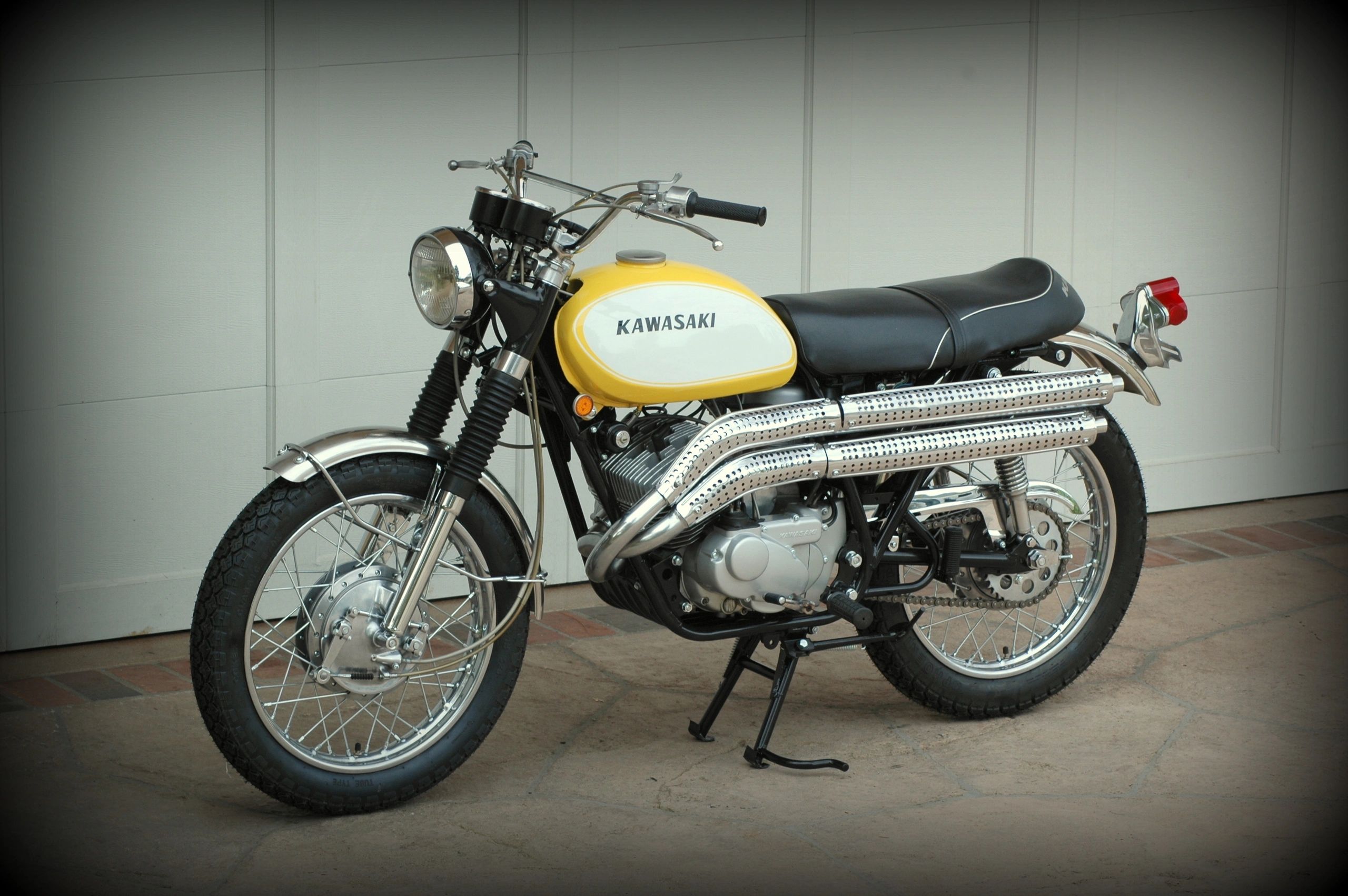 1969 Kawasaki 350 A7SS Avenger restored scrambler bike