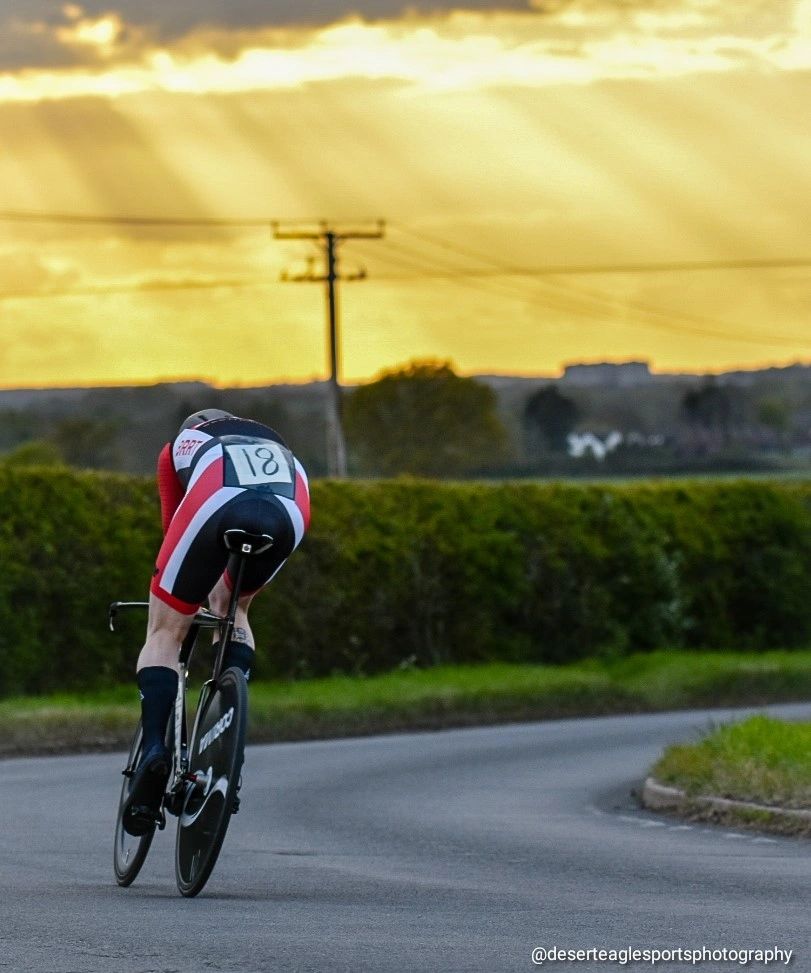 A local Evening League Time Trial into the setting Sun