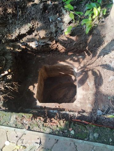 There are a lot of manhole covers to access the site drains at various points