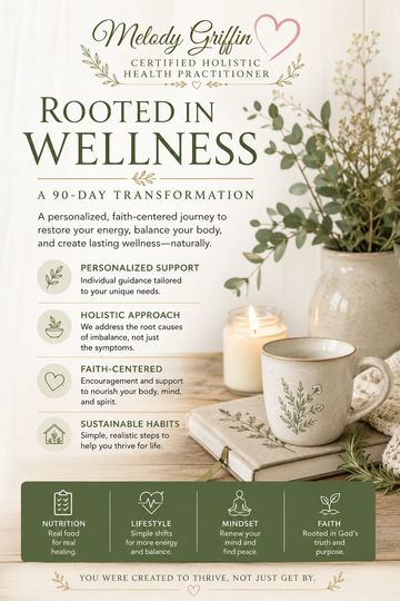 Wellness program flyer promoting holistic health and personalized support.