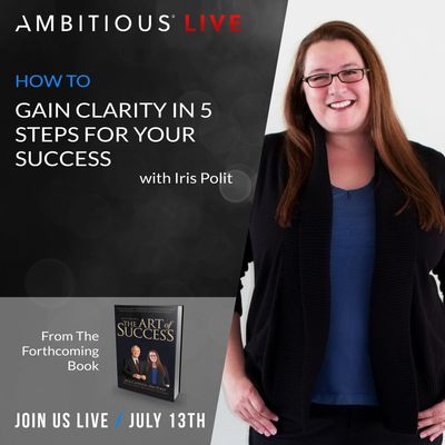 Iris Polit training session at Mastering the Art of Success online book launch, July 2017.