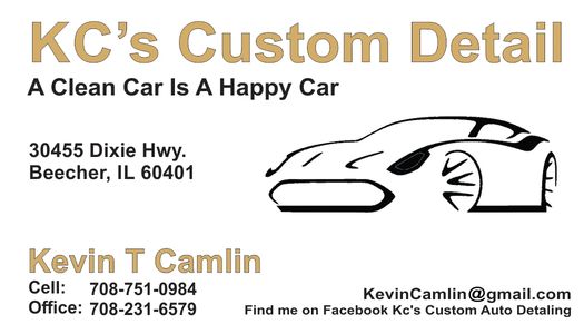 A simple business card that was made for KC's 