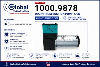 1000.9878 suction pump, koenig & bauer, gem gravure, alphajet evo