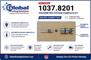 1037.8201 viscometer System D1, koenig & bauer, gem gravure, alphajet evo