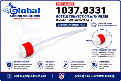 1037.8331 solvent bottle filter koenig & bauer, alphjet evo, gem gravure