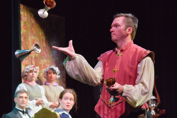 Juggling goblets during "The Dover Road", 2024