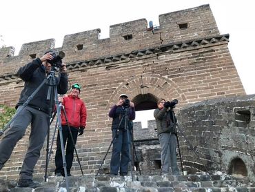 Sunset photography at the wild part of The Great Wall, China.