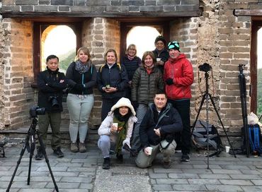 Sunrise photography on The Great Wall. Very cold, very remote, very fun :)