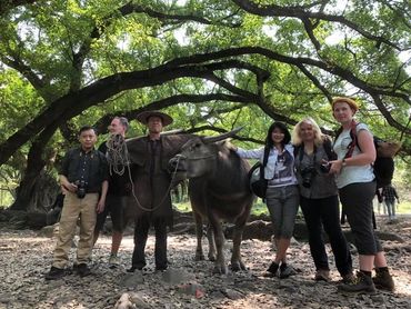 Xiapu photography tour - the team with a local farmer and his buffalo!
