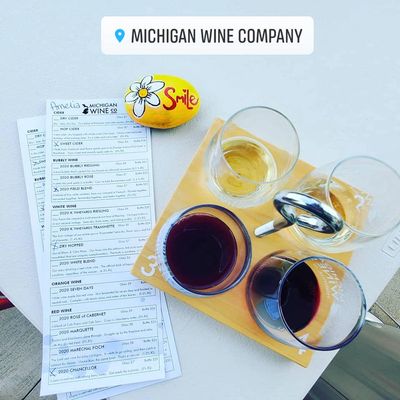 Wine tour at Michigan Wine Company in Fennville, Michigan. 