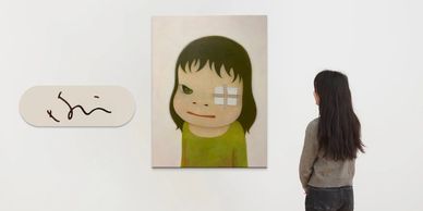 Yoshitomo Nara  In 2019, Sotheby’s sold Yoshitomo Nara’s "Knife Behind Back" (2000)
