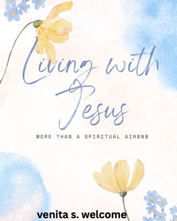 Book cover with flowers titled 'Living with Jesus'.